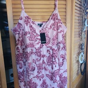 Torrid Pink and Red Floral Dress